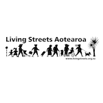 graphic image of people walking with Living Streets Aotearoa in text above them